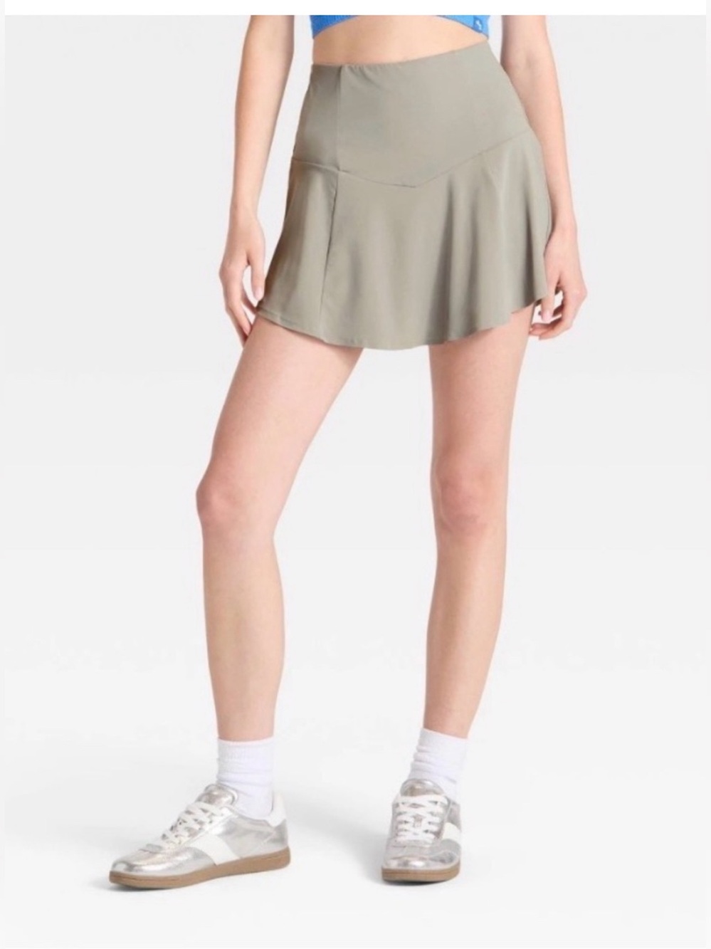 NWT JoyLab Gray High-Waist Athletic Skort Medium Tennis Pickleball Activewear